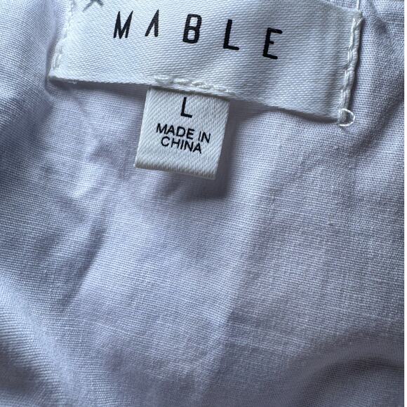 MABLE Strapless Blue Floral Midi Dress | Coquette Cottagecore Romantic L EUC - Picture 9 of 11